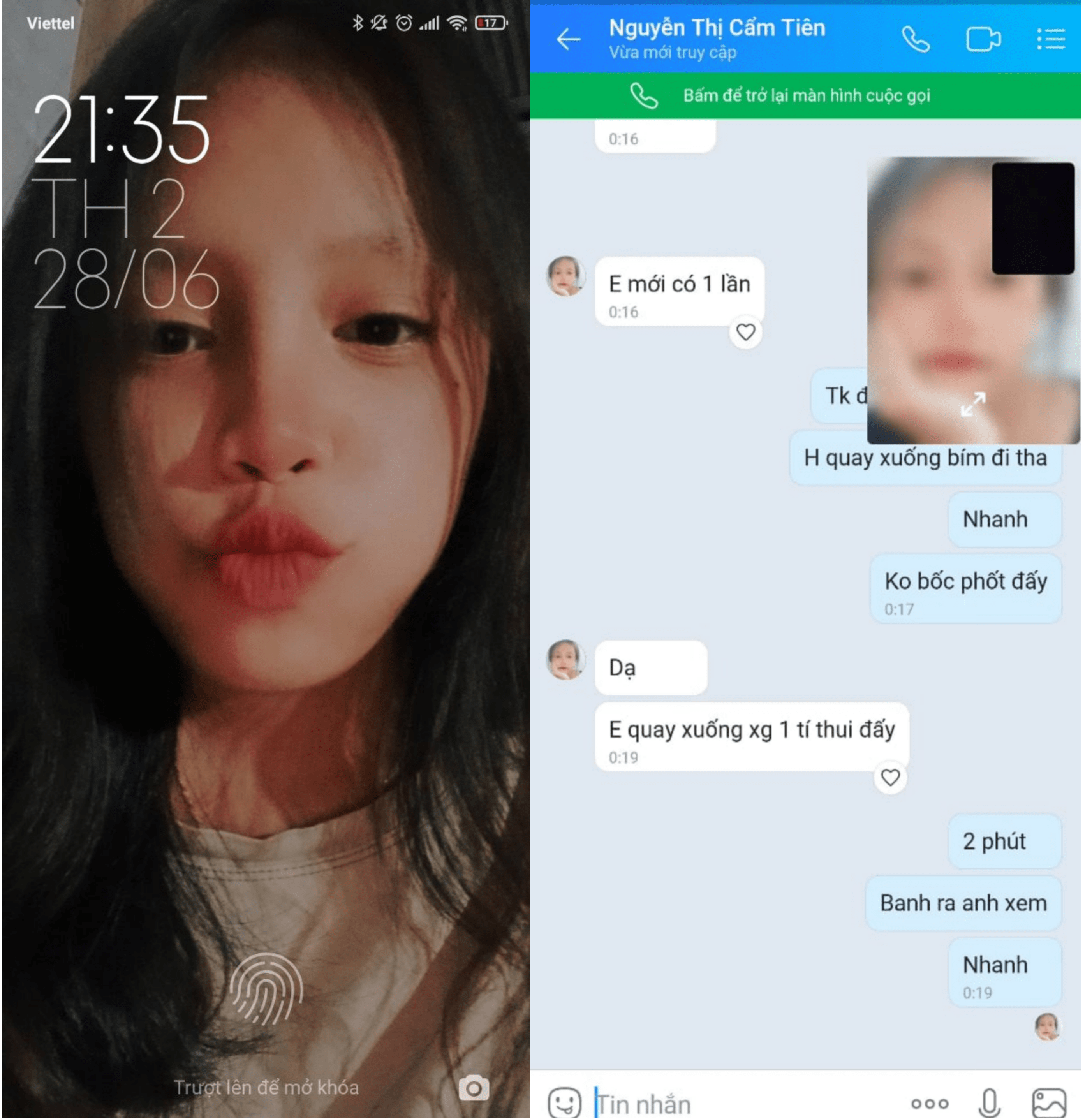 Clip Nguyễn Thị Cẩm Tiên 2k9 em banh ra anh xem tý nào